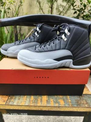 wholesale quality air jordan 12 blackwolf grey